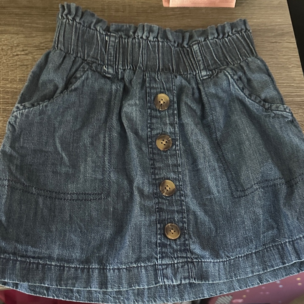 OshKosh B'gosh Blue Denim Skirt with Button Detail